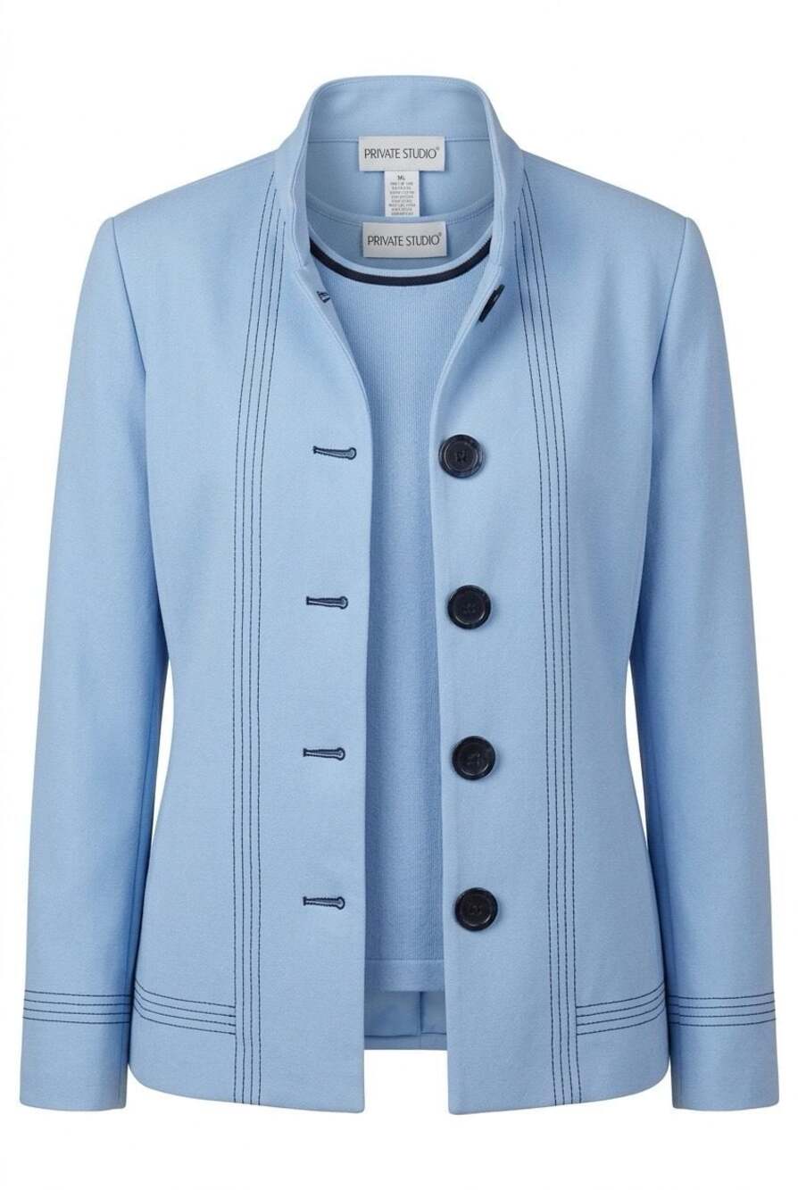 Brownstone Studio Light Blue Two-Piece Jacket and Tank Twin Set